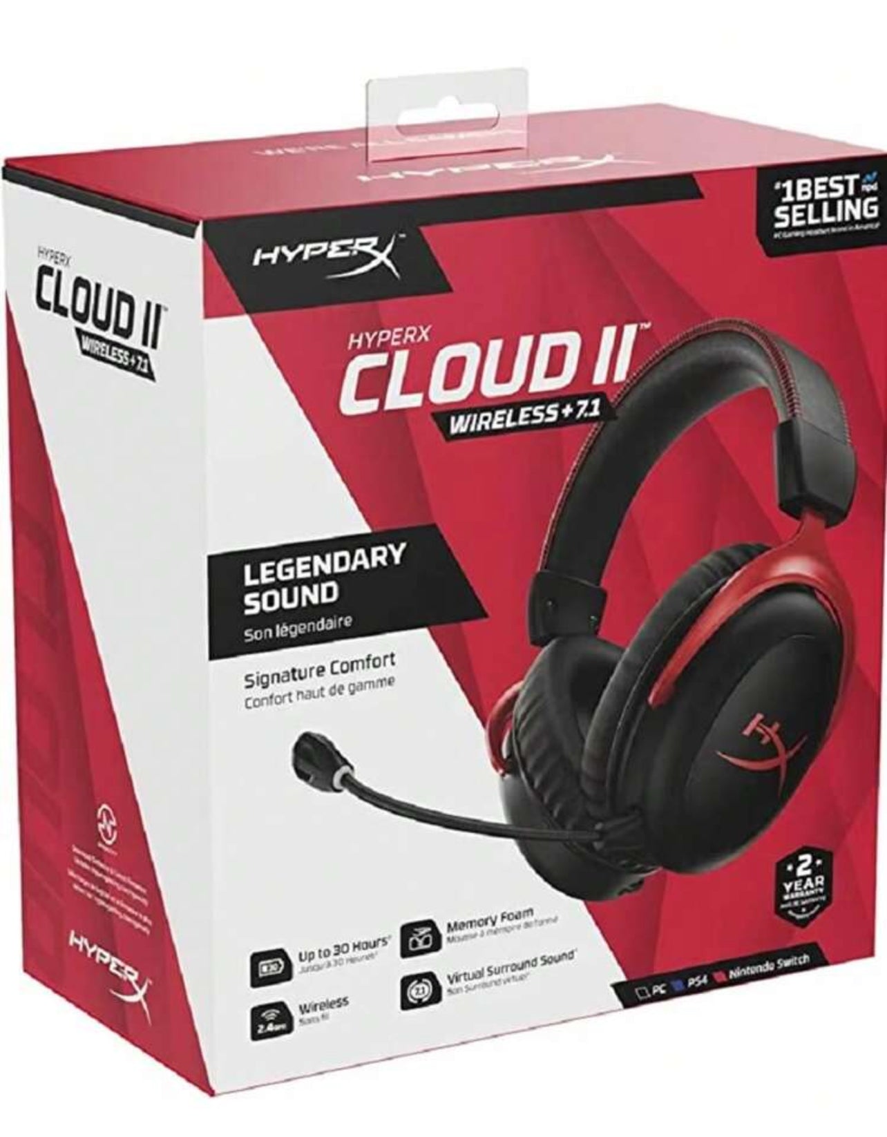 HyperX Casque HyperX Cloud - Casque de jeu, son surround 7.1