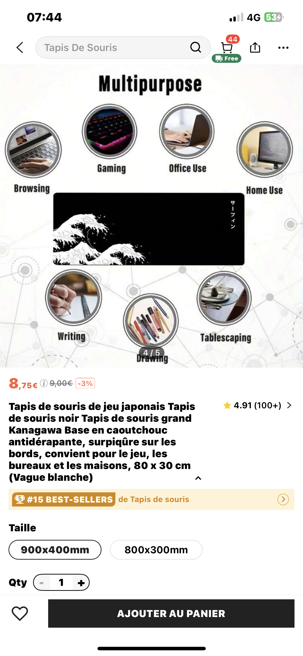 Tapis de souris de jeu japonais