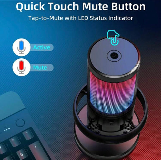 Microphone de jeux RGB